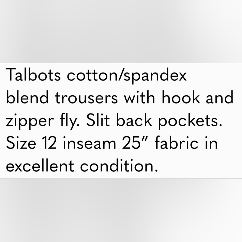 Talbots signature collection cropped chino style. - Picture 4 of 4